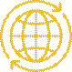 A yellow globe with arrows around it

Description automatically generated